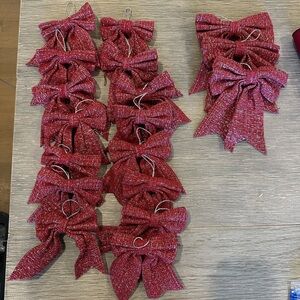 Christmas bow ornaments